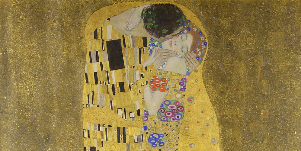 The kiss, obra (mítica) de Gustav Klimt.