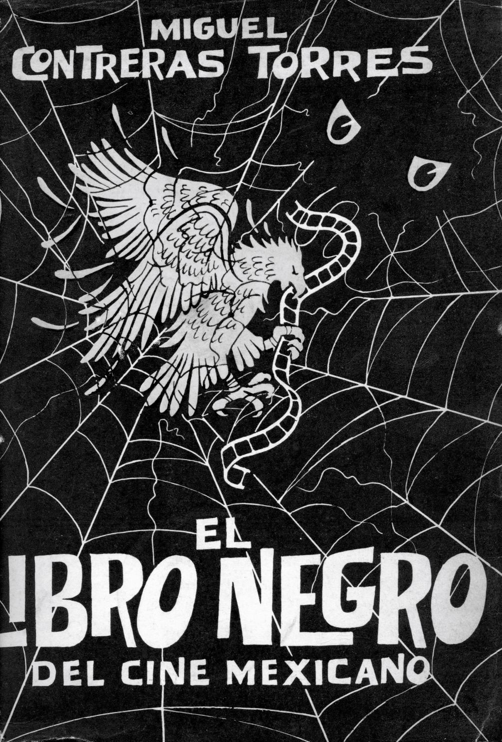 Portada original de El libro negro del cine mexicano, de Miguel Contreras Torres.